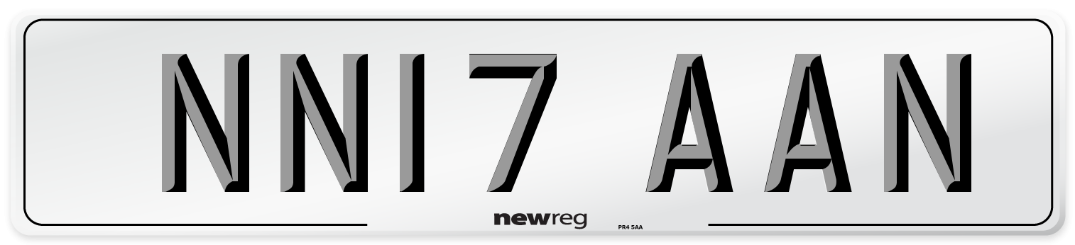 NN17 AAN Number Plate from New Reg